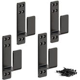 AMZFINE 2x4 door barricade brackets metal side view shows sturdy construction.