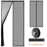 Amzjjle Magnetic Screen Door showing full-closure for hands-free entry and bug protection