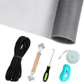 Amzjjle window screen repair kit laid out for quick DIY fixes.