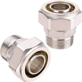 ANCIMOON 34 straight fittings close-up showing durable brass-nickel construction for air lines.