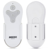 Anderic RRTR214D remote front view for reliable fan and light control