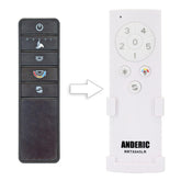 Anderic RRTX045-LR remote front view for easy ceiling fan control