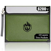 Andyer fireproof bag with two pockets keeps valuables organized during emergencies.