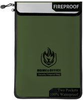 Andyer upgraded two-pocket fireproof bag front view for durable document protection