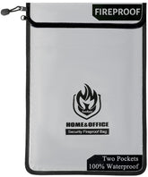 Andyer upgraded two-pocket fireproof bag front view for secure document storage on the go