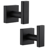 Angle Simple bathroom towel hooks matte black wall-mount for tidy bathroom organization