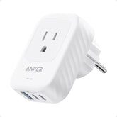 Anker european travel plug adapter in compact form for easy packing.
