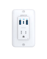 Anker PowerExtend USB-C Wall Outlet front view with 30W PD port ready to power devices.
