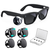 Ankndo LED Light Blocker for Ray-Ban Meta Wayfarer keeps front light hidden during recording.