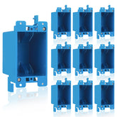 ANKYLHUA 10-pack single-gang outlet box front view for tidy wall setup.