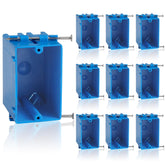 ANKYLHUA blue 1-gang new work box with 18 cu in capacity for clean wiring