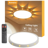 Anmaice round white 12in ceiling light provides even illumination for bedrooms and living areas.