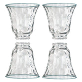 Anmire clear hammered glass shade in bell shape brightens ceilings with prism-like sparkle
