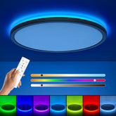 Ann aror RGB flush mount ceiling light front view, ideal for modern bedrooms.