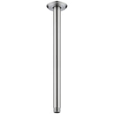Anpean 12in ceiling shower arm front view in brushed nickel for rainfall-ready setup.