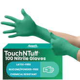 Ansell TouchNTuff 92-600 glove palm texture enhances grip in wet conditions