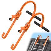 Ansgery 2-pack roof ladder hooks mounted on a ladder for secure roof work