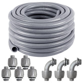 Ansgery 3/4-inch liquid tight conduit ready for 50 ft run, flexible and waterproof