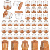 Ansible chair leg protector with round cap protects hardwood floors and facilitates smooth movement.