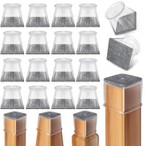 Ansible square chair leg protectors fit 3/4-inch to 1-1/16-inch to shield hardwood floors