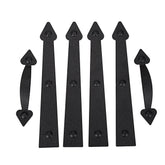 AntiqueSmith magnetic garage door hinges show off a sleek matte black finish for curb appeal.
