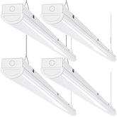 ANTLUX 110W LED strip light front view, 8ft fixture for bright garage lighting
