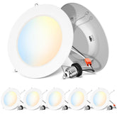ANWIO recessed light 6inch 1000lm for bright, energy-saving ceiling illumination.