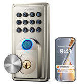 Anybell smart door lock front view for secure front entry