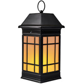 Anyperfect 15.5-inch solar lantern hanging outdoors for bright, long-lasting evening ambiance.