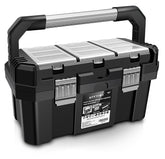 Anyyion 17-Inch toolbox front view with removable tray for easy organization.