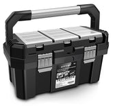 Anyyion 19-inch toolbox with removable tray keeps tools organized for easy access on the job site.