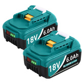 Aoasur 6.0Ah battery front view highlights extended runtimes for Makita 18V tools