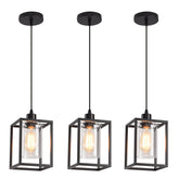 AOJUNSANSAN black pendant light with lantern-style shade for kitchen island ambience