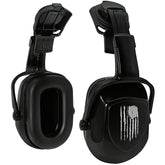 Aolamegs hearing protection earmuffs attached to a slotted helmet for safe work