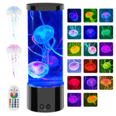AONESY Jellyfish Lamp with blue floating jellyfish for calming ambiance.