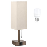 aooshine beige table lamp base with a sturdy brown foundation for bedside lighting.