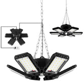 Aoretic LED garage lights with 6+1 panels providing full 360 degree coverage for garages and workshops