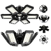 Aoretic LED garage lights with 6+1 panels for 360-degree coverage.