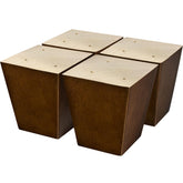 AORYVIC 3-inch walnut-finish furniture leg for stable, stylish replacement.