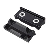 AOOSEDOO 4-inch nylon vise jaw pad top view with magnetic base for secure positioning.