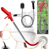 Aozzy drain snake toilet auger 50inch reaches deep pipes to unclog toilets