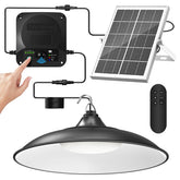 APILAB Solar Shed Light panel illustrating outdoor solar charging for versatile use