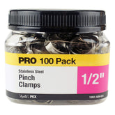 APOLLOPEX pinch clamps in a resealable jar for easy storage and quick access.