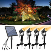 APONUO metal solar spot light panel for energy capture and outdoor lighting.