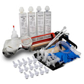 Applied Technologies Hydra Stop 300 foam expands to seal foundation cracks.
