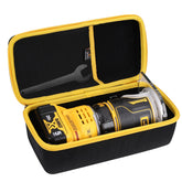 Aproca case exterior for DEWALT router protects gear during transport.