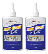 APULITO gel cleaner on bathroom shower surface lifting soap scum with no scrubbing needed