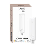 Aqara M100 front view, compact hub for centralized smart home control.
