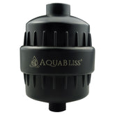 AquaBliss SF100-BK shower filter front view reduces chlorine