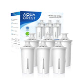AQUA CREST Brita filter replacement ready to install in a pitcher.